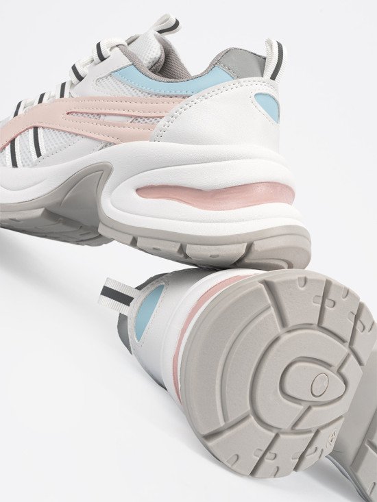 Pantofi sport pastel pe platformă