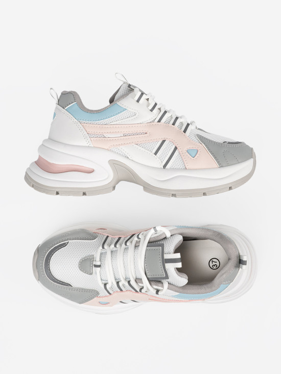 Pantofi sport pastel pe platformă