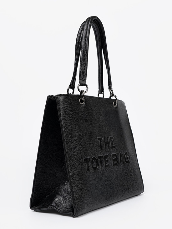 Geantă shopper neagră clasică TOTE