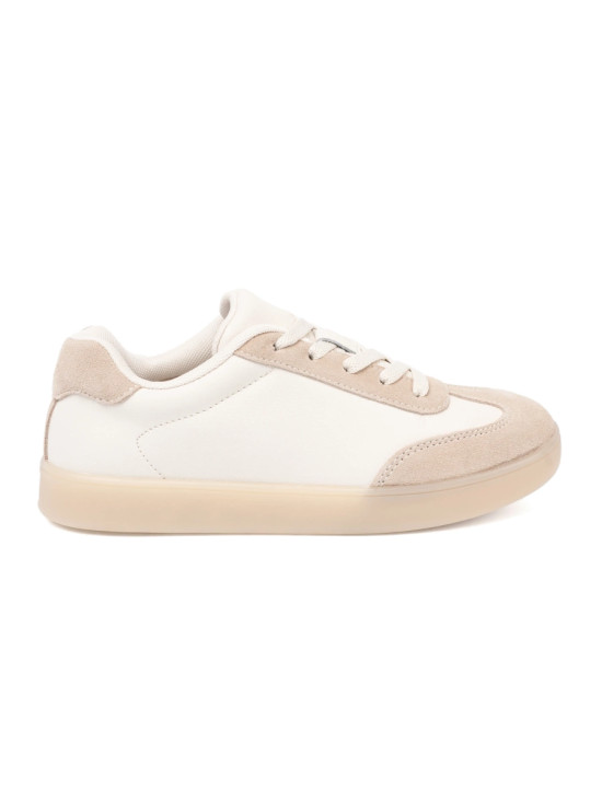 Sneakersi dama alb-bej