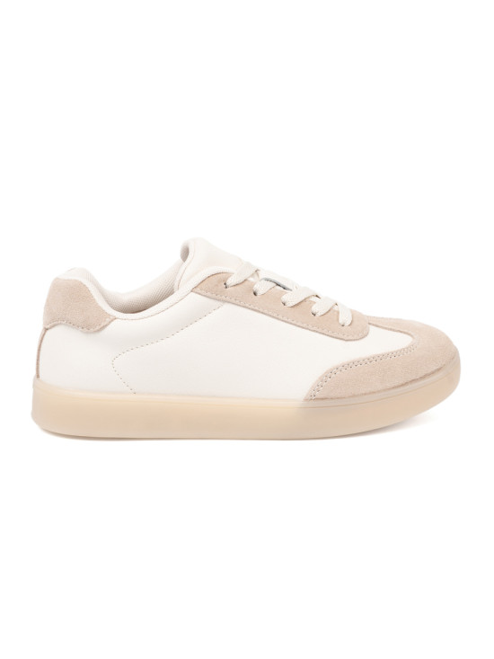 Sneakersi dama alb-bej