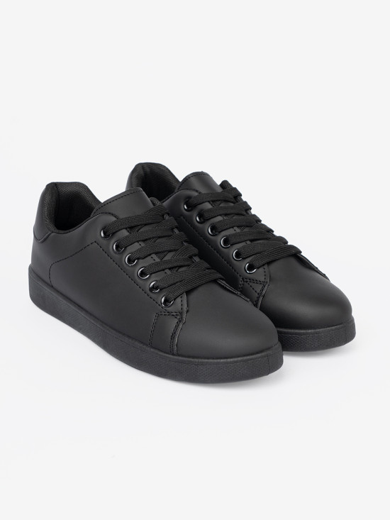 Sneakers negri cu finisaj mat