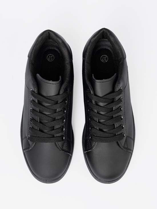 Sneakers negri cu finisaj mat