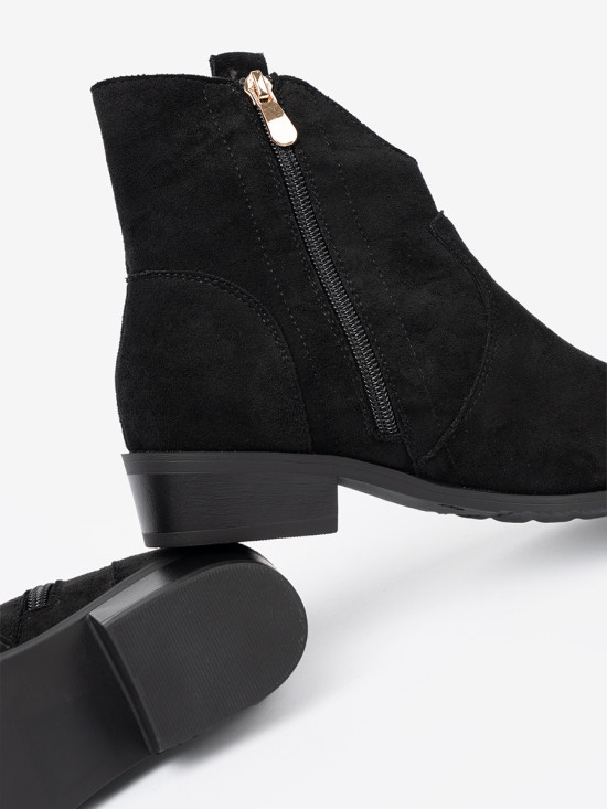 Botine negre din velur