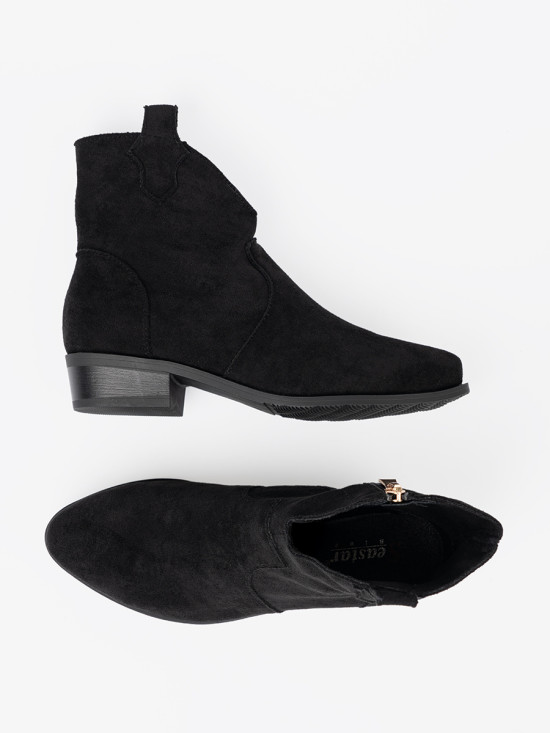 Botine negre din velur