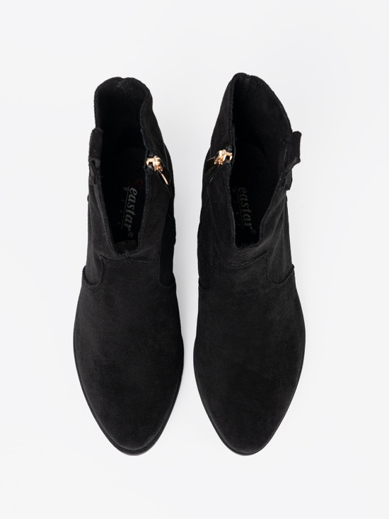 Botine negre din velur