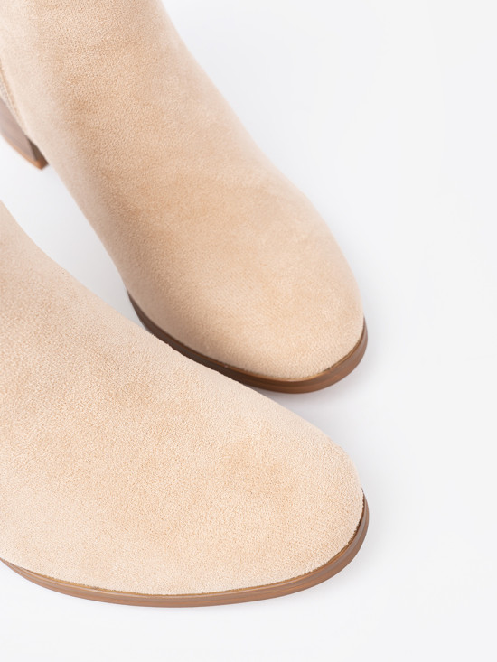 Botine elegante în culoare bej deschis