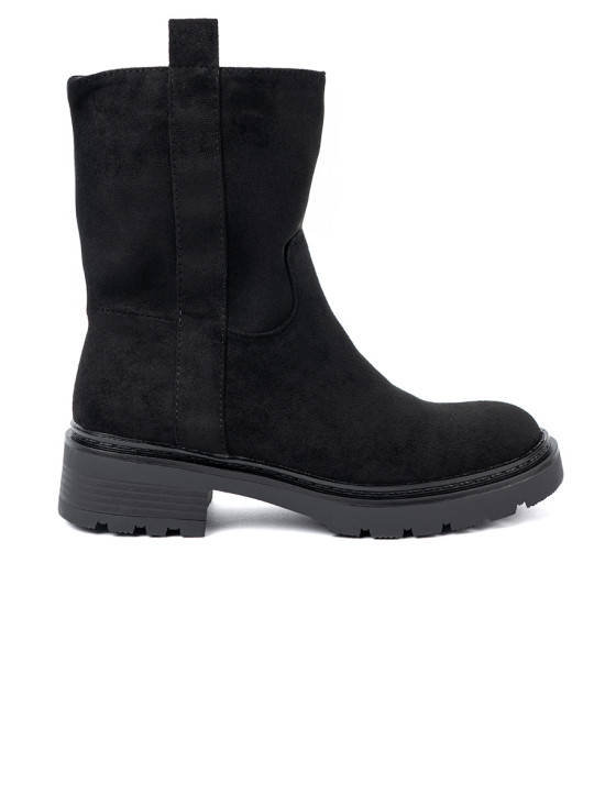 Botine elegante cu talpă groasă neagră