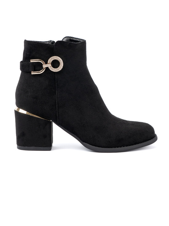 Botine negre cu cataramă elegantă