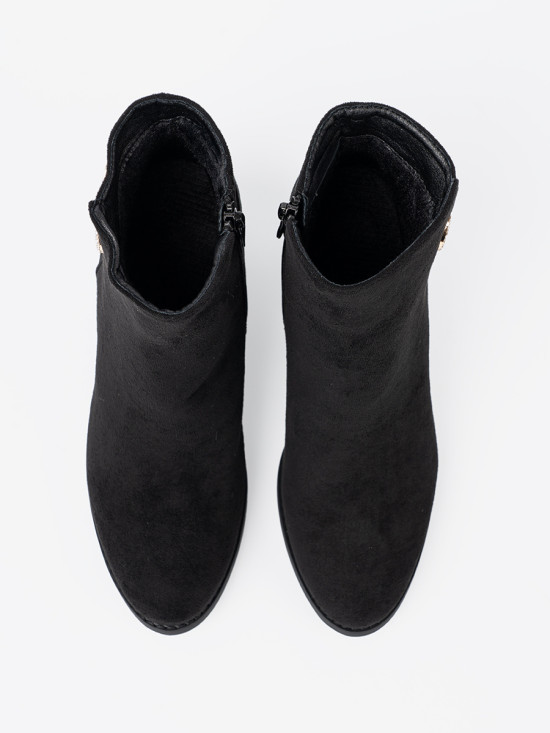 Botine negre cu cataramă elegantă