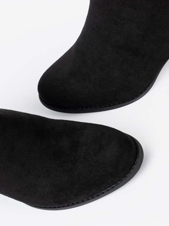 Botine negre cu cataramă elegantă