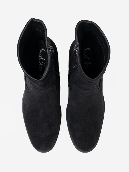 Botine negre cu toc