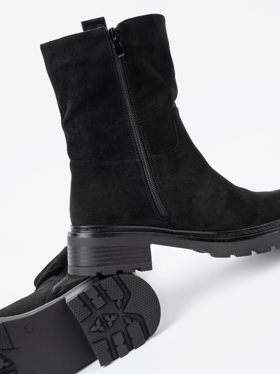 Botine negre cu talpă groasă