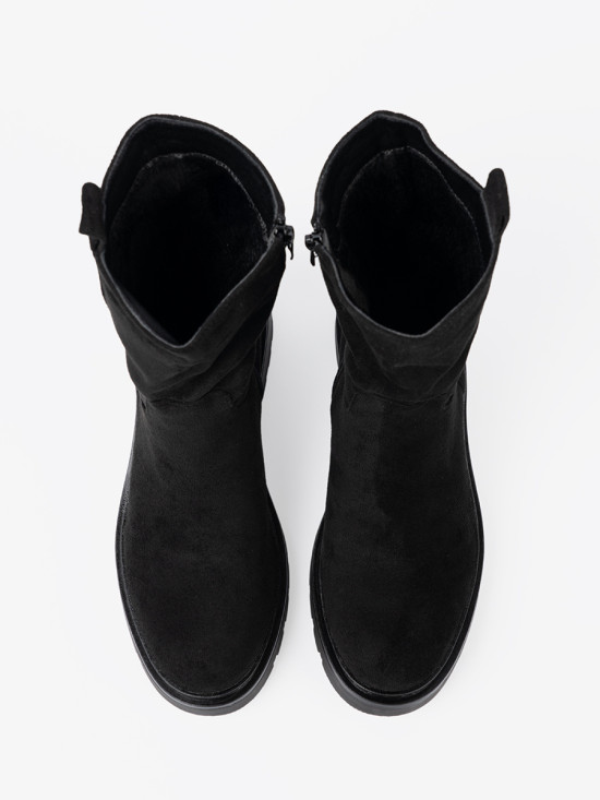 Botine negre cu talpă groasă