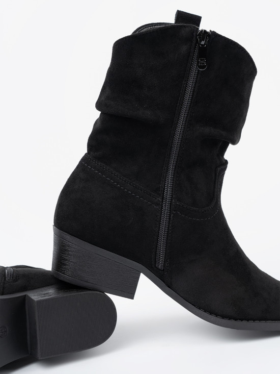 Botine negre cu croi clasic