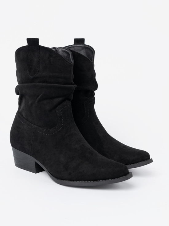 Botine negre cu croi clasic