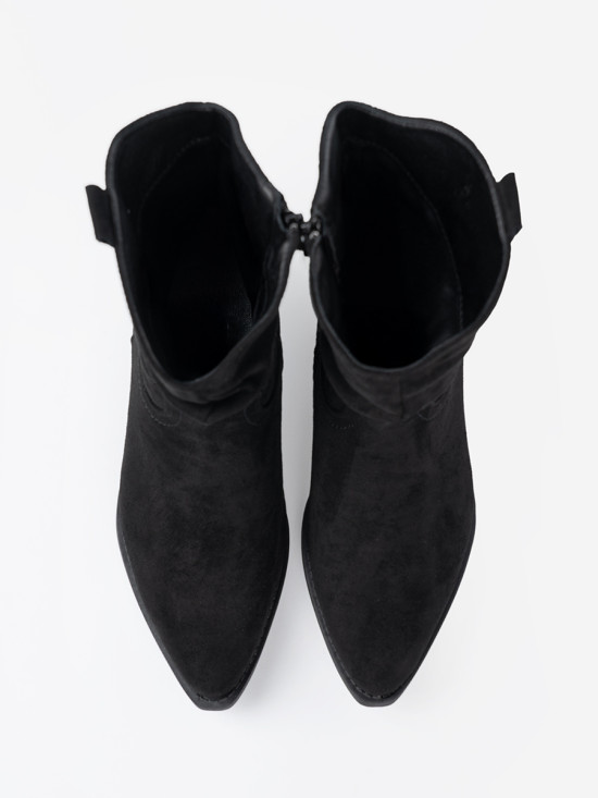 Botine negre cu croi clasic