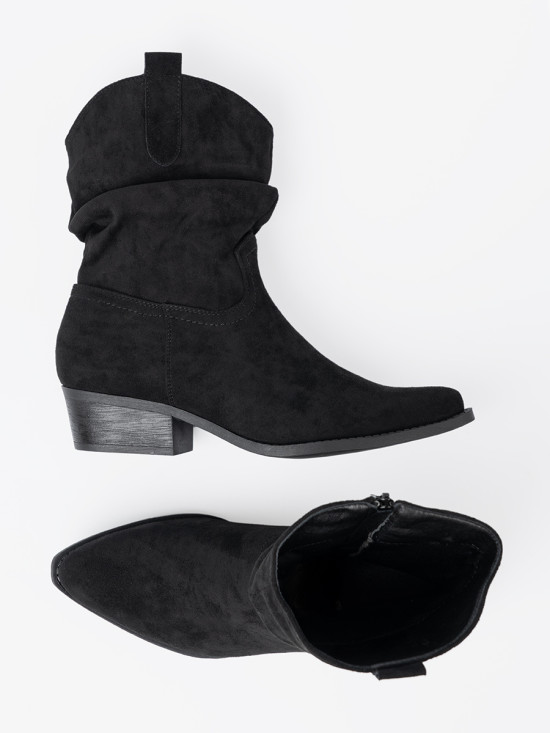 Botine negre cu croi clasic