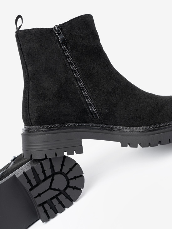 Botine negre clasice cu talpă groasă