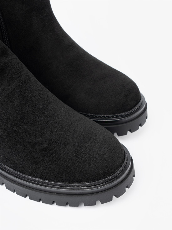 Botine negre clasice cu talpă groasă