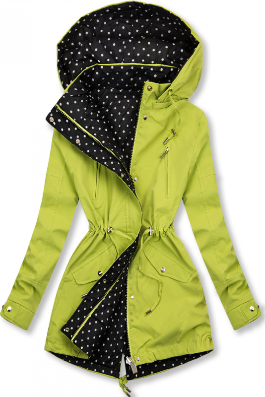 Parka verde deschis cu buline
