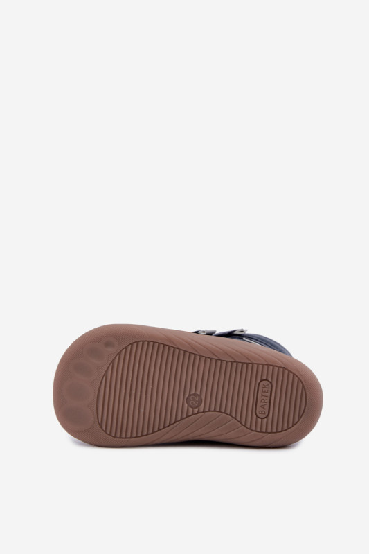 Cizme de zăpadă barefoot din piele albastre