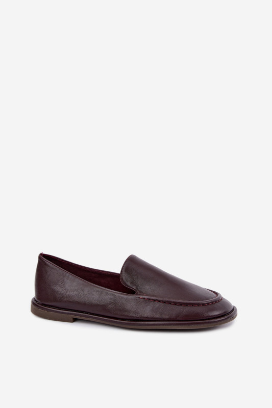 Mocasini bordo din piele ecologică