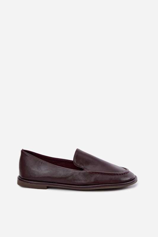 Mocasini bordo din piele ecologică