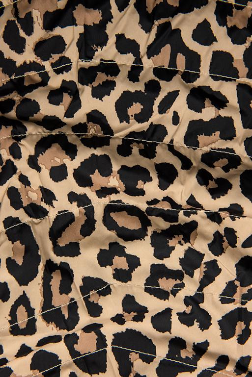 Parka galbenă reversibilă cu animal print