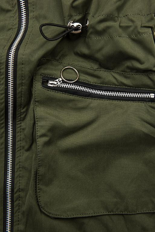 Geacă parka verde de primăvară/toamnă