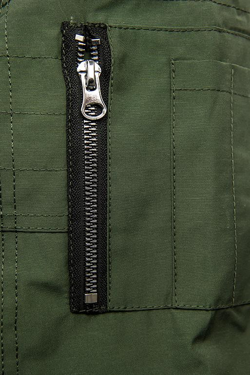 Parka reversibilă de primăvară kaki/neagră