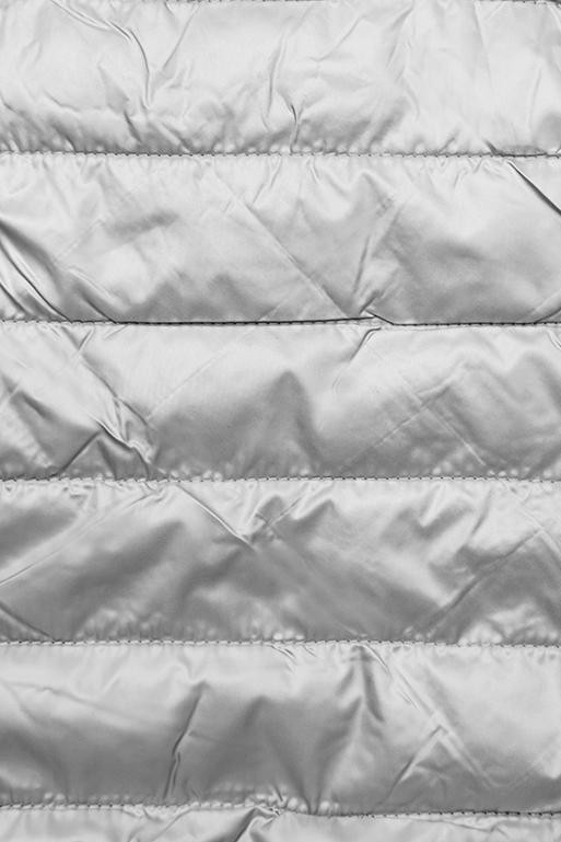 Geacă matlasată de primăvară gri cu glugă