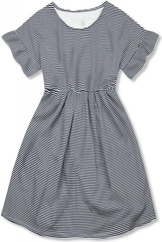Rochie albastru-alb evazată cu dungi IV.