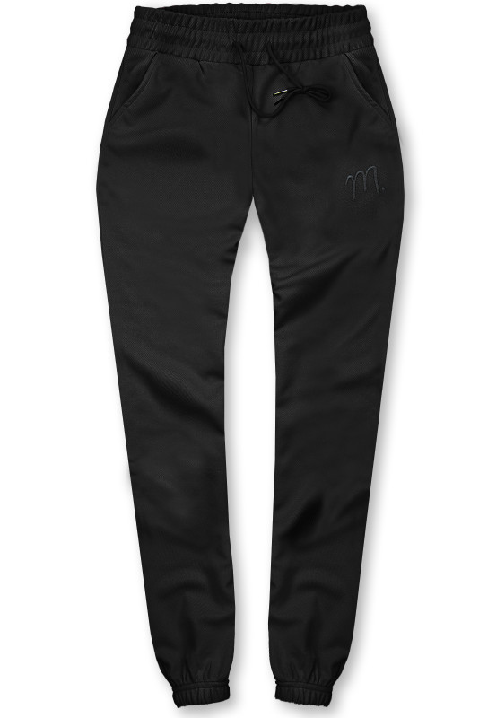 Pantaloni sport negri cu buzunare