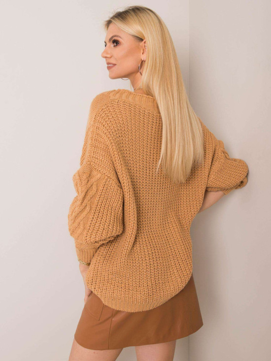 Pulover oversize OCH BELLA culoare camel