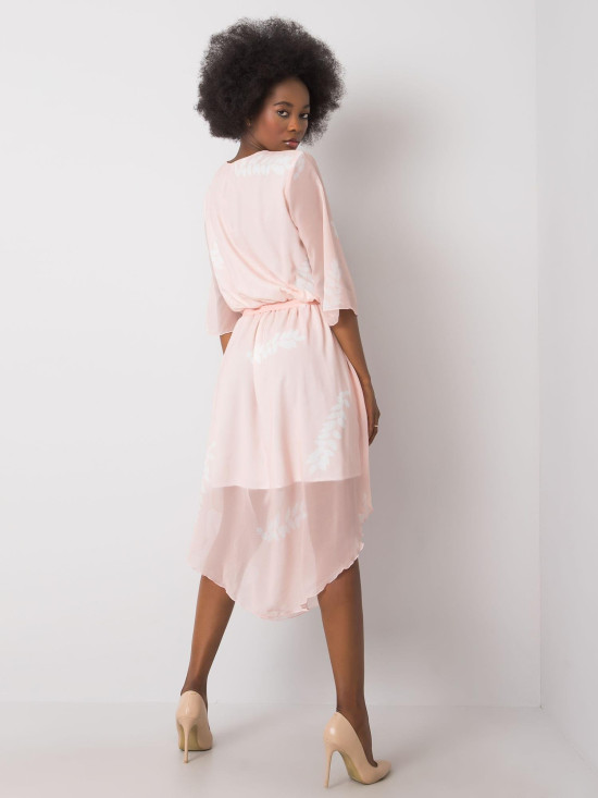 Rochie roz deschis cu model floral