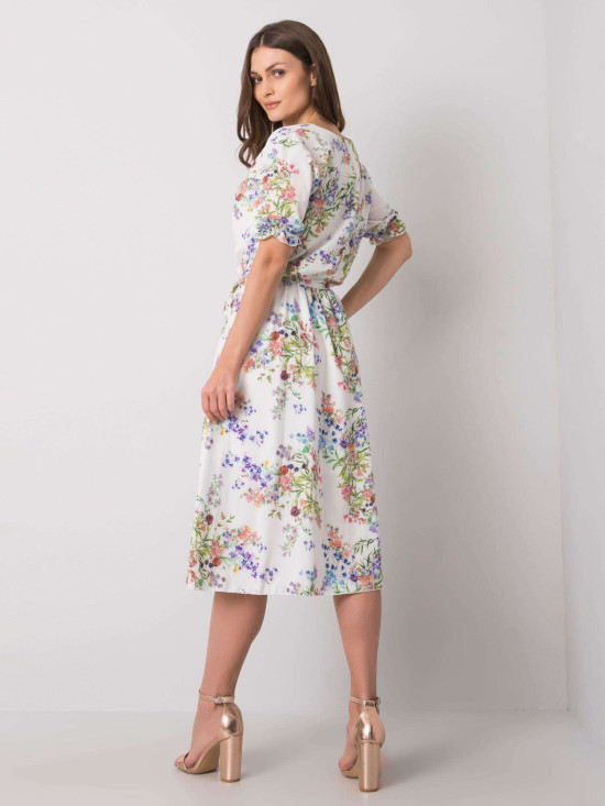 Rochie albă cu flori