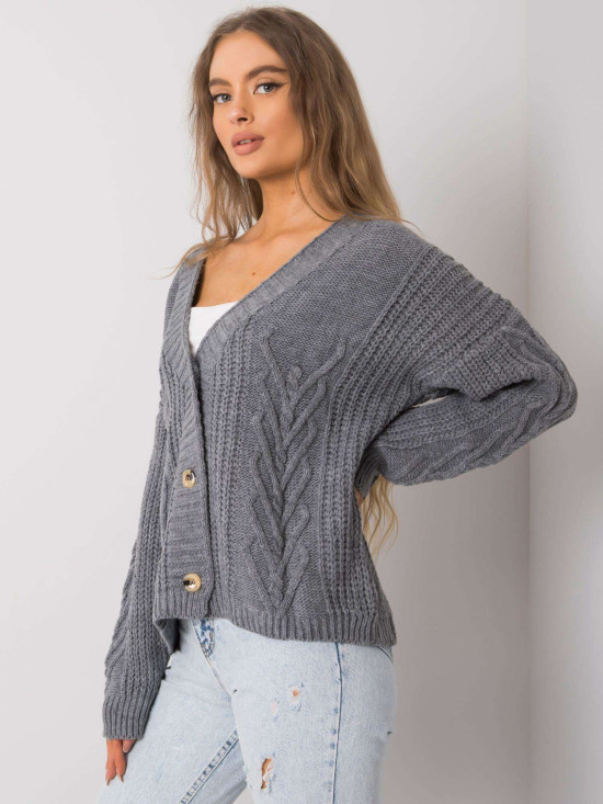 Pulover oversize grafit OCH BELLA