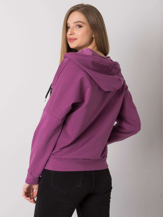 Hanorac violet cu fermoar