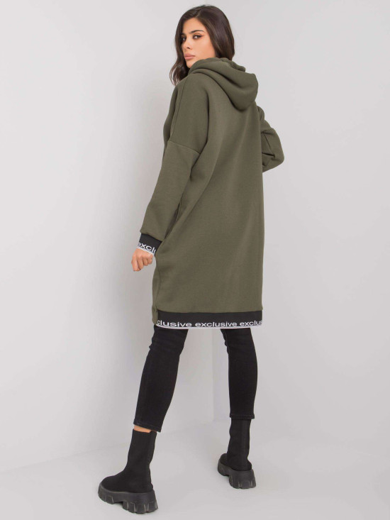 Bluza dama khaki cu fermoar