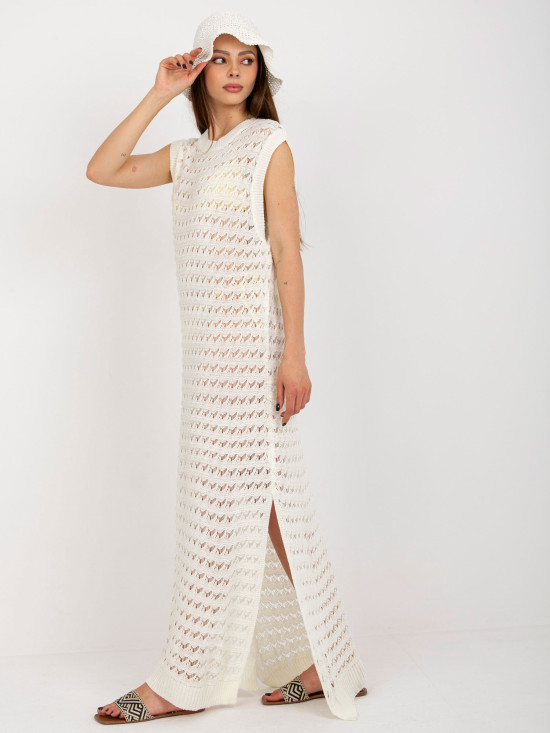 Rochie maxi oversize ecru