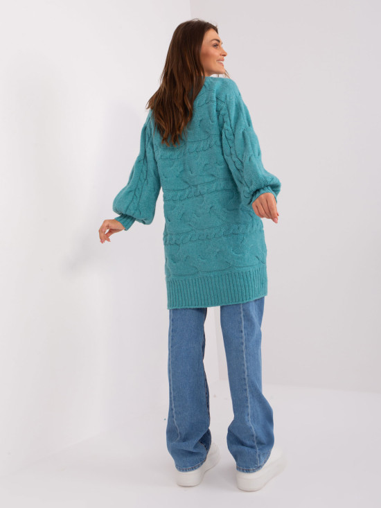 Rochie tricotată oversize turcoaz