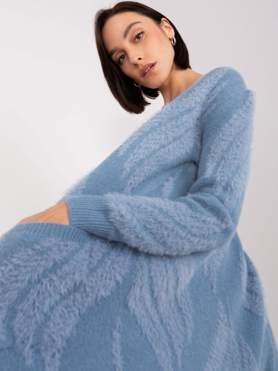 Cardigan albastru cu model