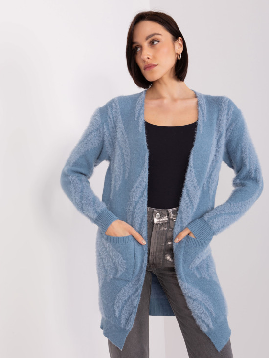 Cardigan albastru cu model