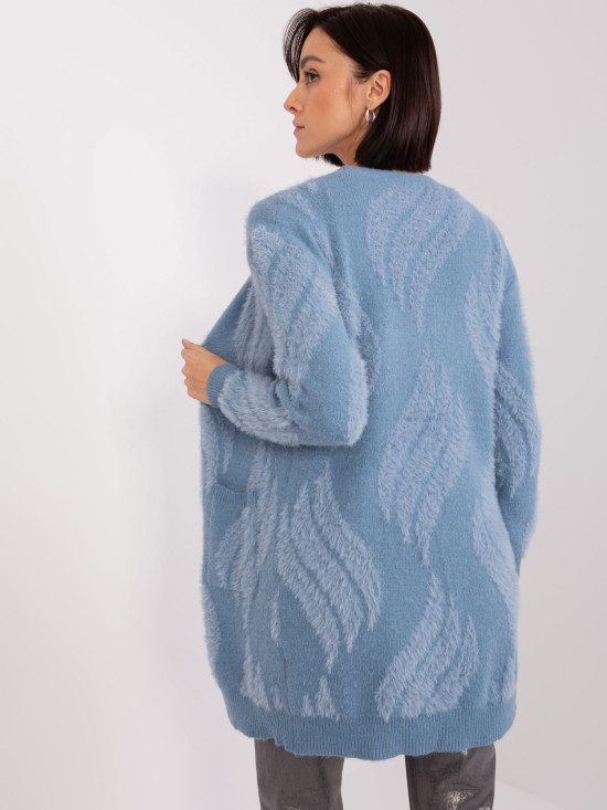 Cardigan albastru cu model