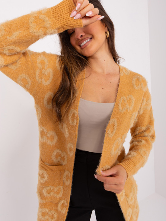 Cardigan damă camel cu model