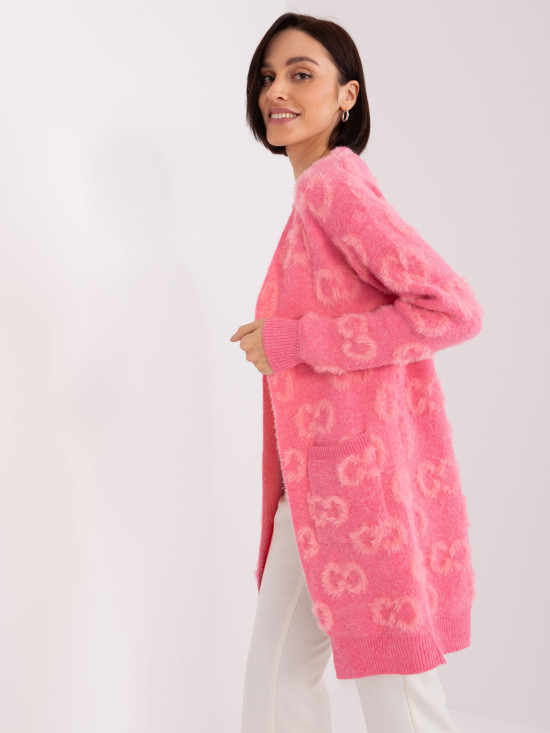 Cardigan roz cu model
