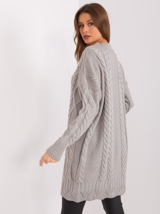 Rochie midi gri elegantă