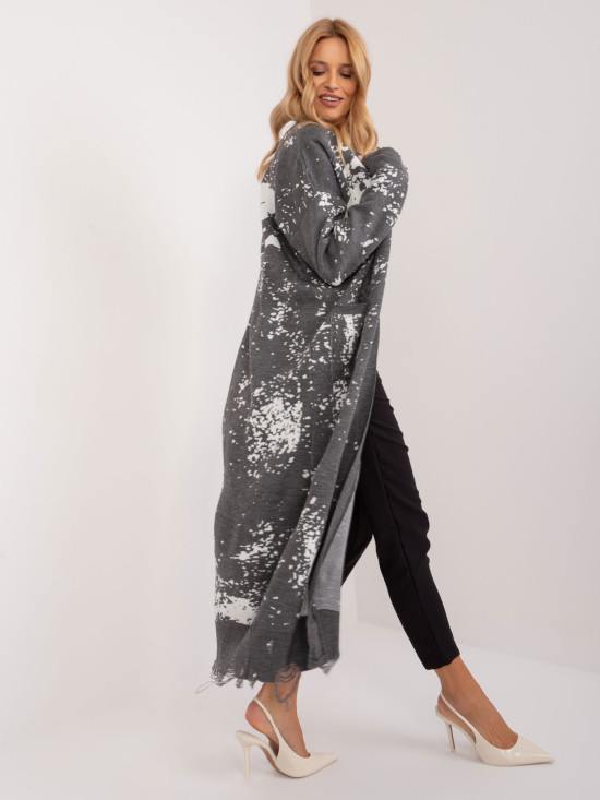 Cardigan elegant în gri închis