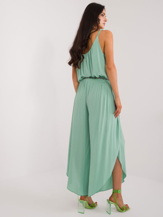Pantaloni confortabili de culoare pistachie